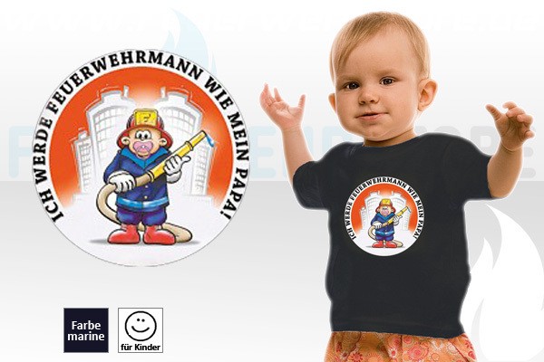 Kinder T-Shirt "Ich werde Feuerwehrmann"